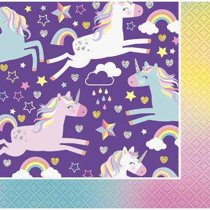 Unicorn Beverage Napkins (16 Pack)