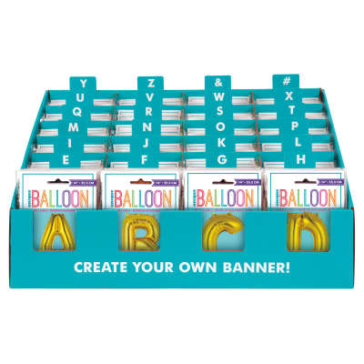Gold Letter Foil 14'' Air-Filled Balloon Letters