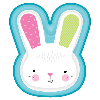 Shaped Easter Bunny Dinner Plates 8ct