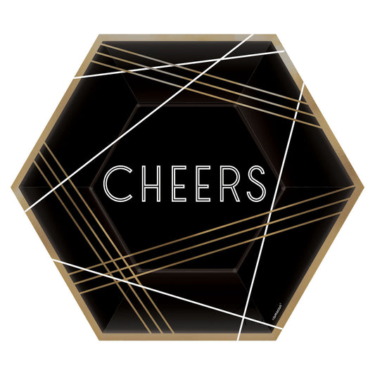 Cheers Hexagon Plates, 9"*
