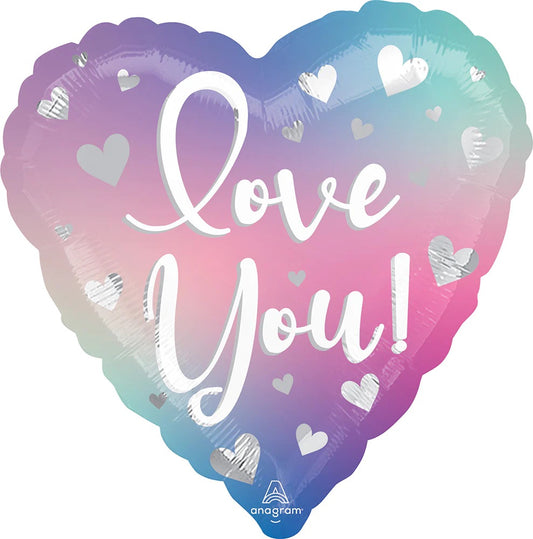 LOVE YOU FILTERED OMBRE FOIL BALLOON