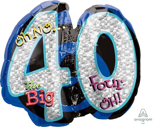 Oh No 40Th Birthday Shaped Balloon