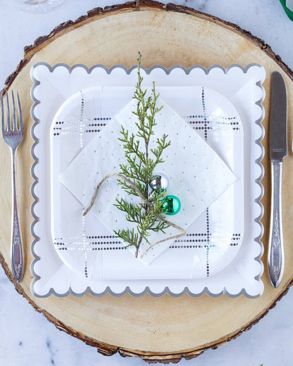 Winter White Mini Dot Napkin