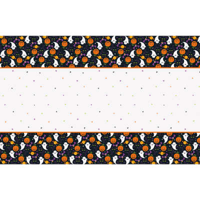 Cat & Pumpkin Rectangular Plastic Table Cover 54"x84"