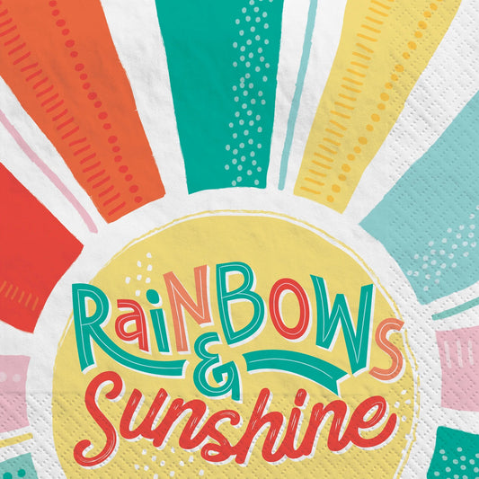 Retro Rainbow Luncheon Napkins