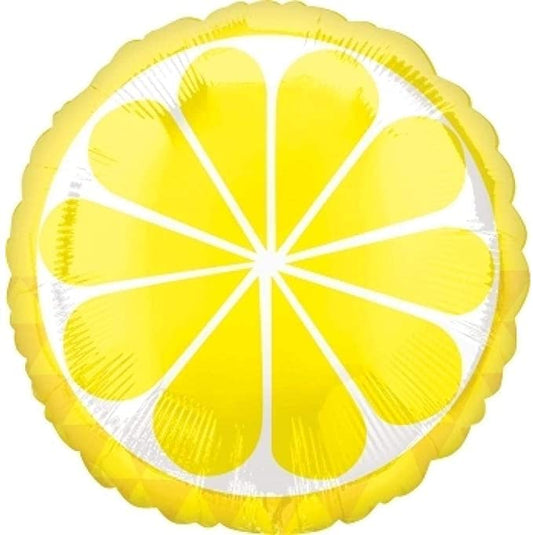 LEMON Slice LEMONADE Yellow Stand Summer Party 18'' Balloon