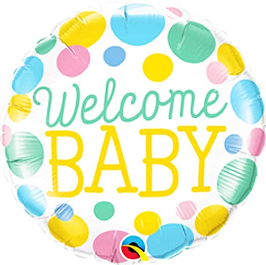 Welcome Baby Polka Dots 18'