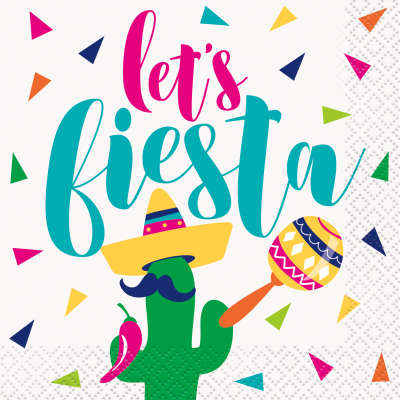 Let's Fiesta Beverage Napkins 16ct