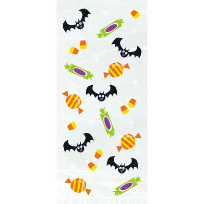 Cat & Pumpkin Cellophane Bags 5"x11" 20ct