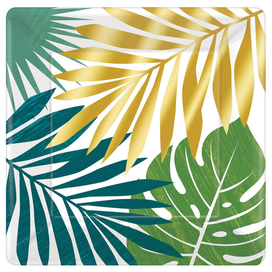 Key West Metallic Square Plates, 10"