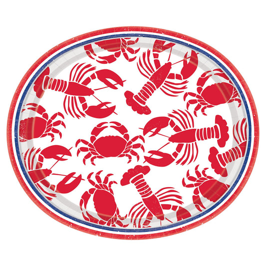 Seafood & Summer Crawfish Oval Plates, 12"