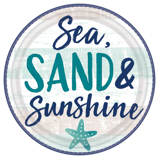 Sea, Sand, Sun Round Plates, 10 1/2"