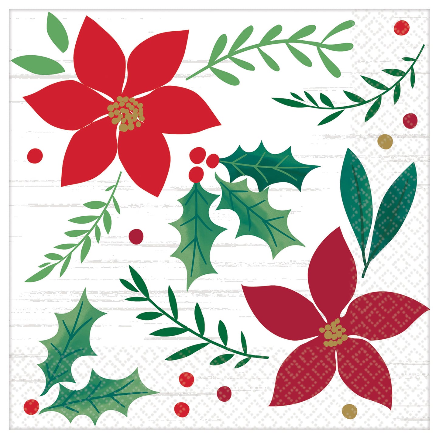 Christmas Wishes Beverage Napkins 25cm - 12 PKG/16