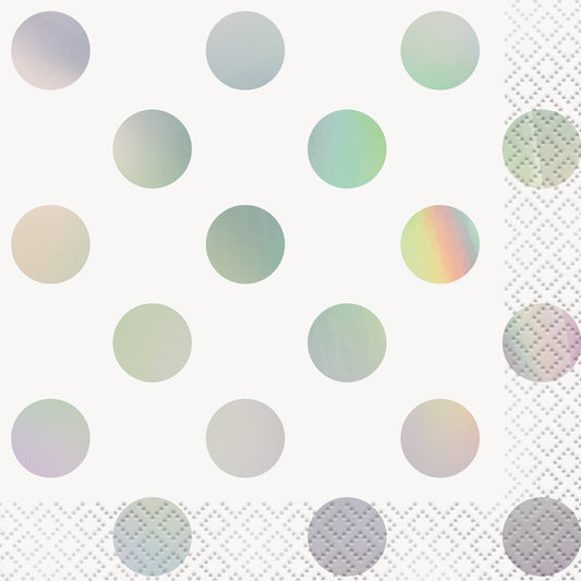 Foil Polka Dot Beverage Napkins