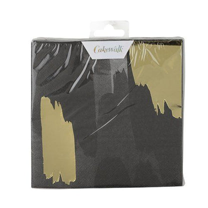 Brushstroke Noir Dinner Napkin