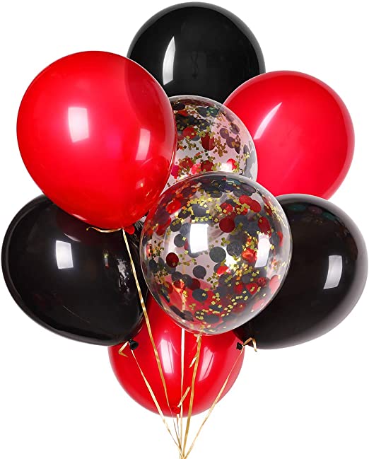 Red & Black W/ Confetti Bouquet Mix