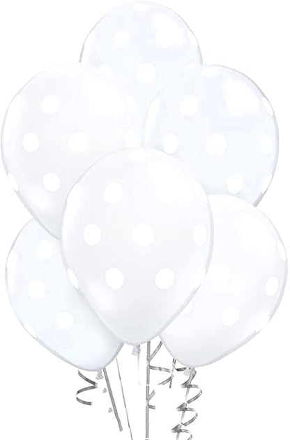 Clear White Polka Dot Latex