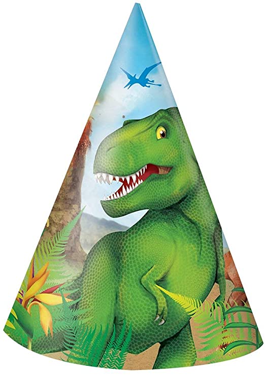 Dinosaur Party Hats 8ct.