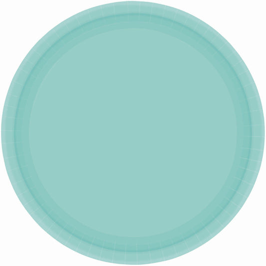 Robin's-egg Blue Paper Plates, 7"