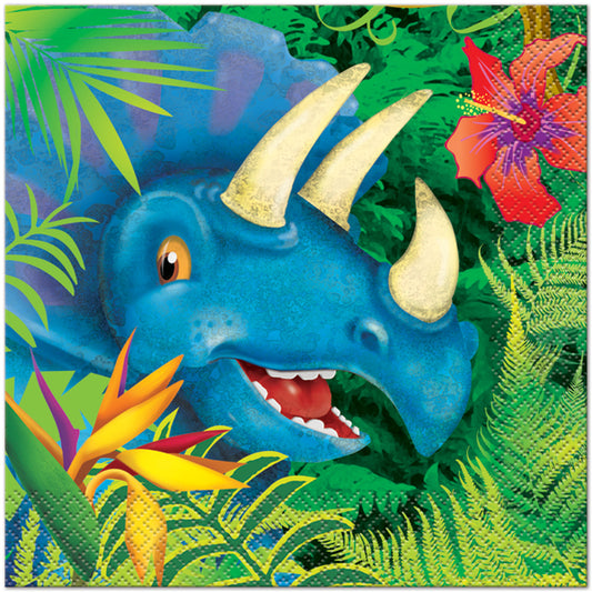 Dinosaur Lunch Napkins, 7in, 16ct