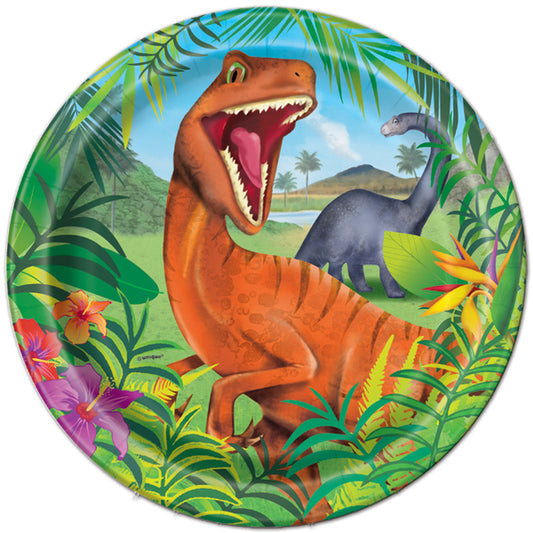 Dinosaur Lunch Plates, 9in, 8ct