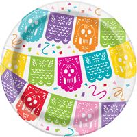 Mexican Fiesta Round 7" Dessert Plates  8ct