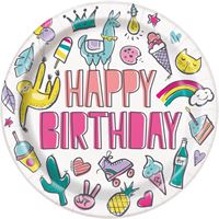 Favorite Things Birthday Round 9" Dinner Plates  8ct
