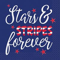 Stars & Stripes Forever Beverage Napkins  16ct