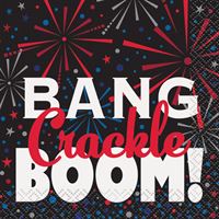 Bang  Crackle  Boom Beverage Napkins  16ct