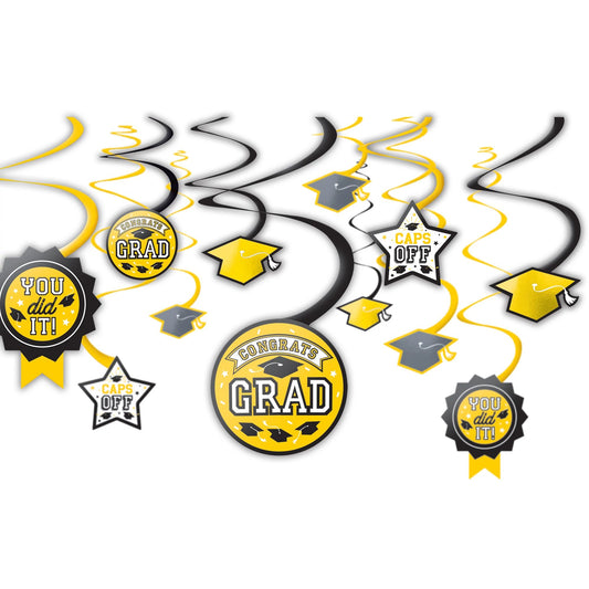 Grad Value Pack Swirl Decoration - Yellow