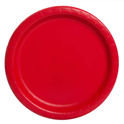 Ruby Red Solid Round 9 inch Dinner Plate, 16ct.