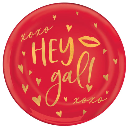 Hey Gal Hard Plastic 7.5" Plates, 4ct