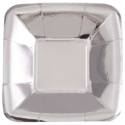 Red Foil Square 5" Appetizer Plates 8ct - Foil Board