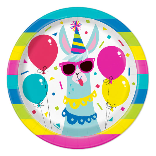 Llama Birthday Dessert Plates, 7in, 8ct