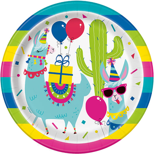 Llama Birthday Lunch Plates, 9in, 8ct