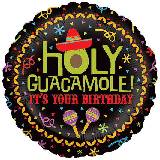 Holy Guacamole Birthday Foil Balloon, 18in