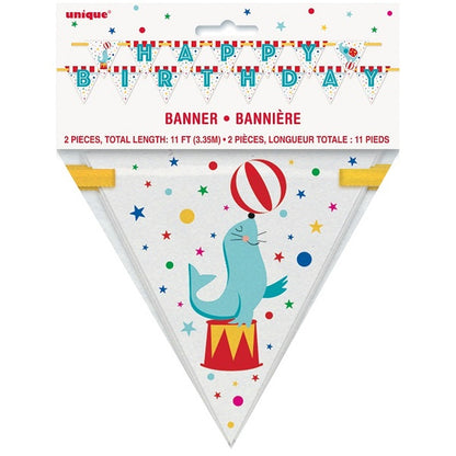 CIRCUS CARNIVAL BIRTHDAY PENNANT BANNER