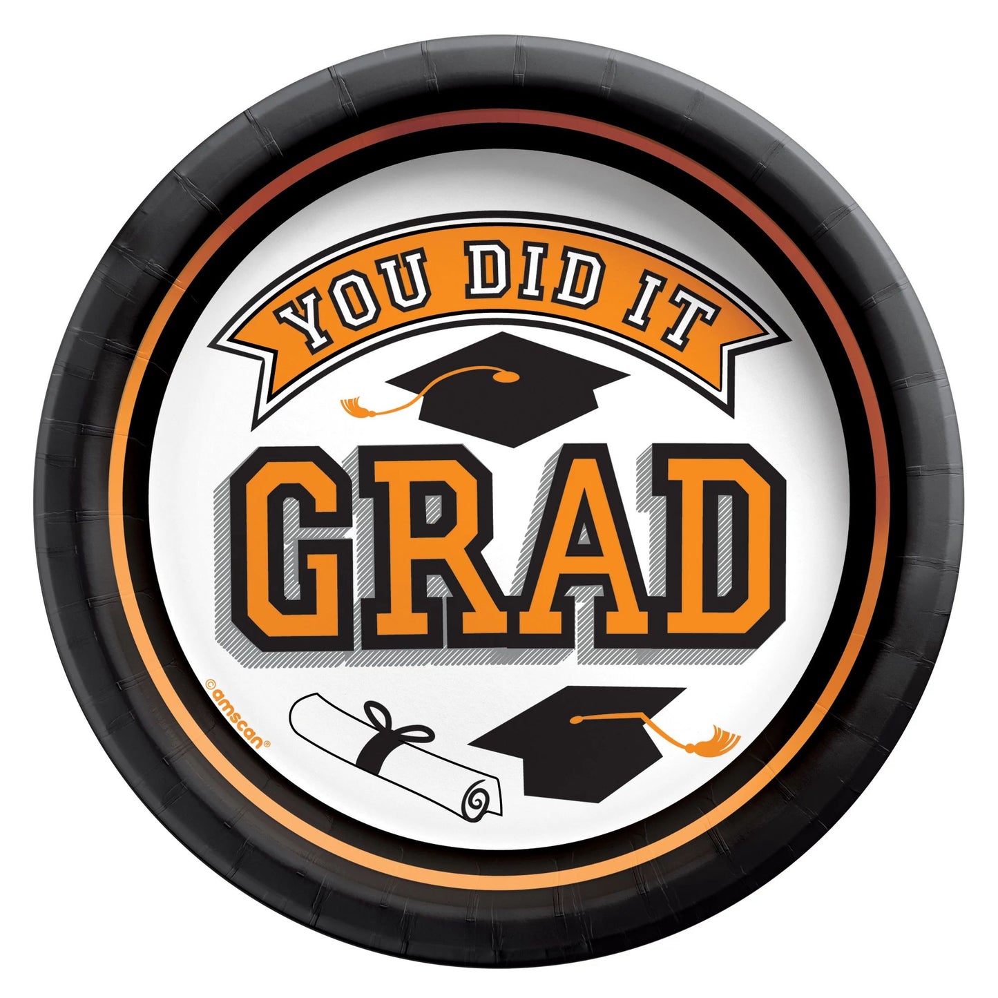 Orange True To Your School Round Plates