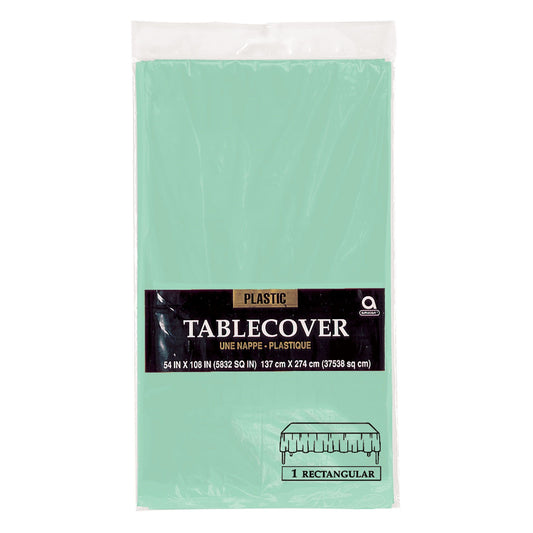 Cool Mint Plastic Table Cover