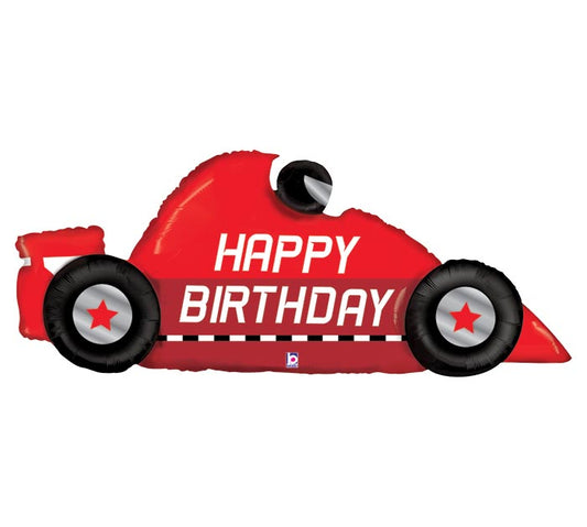 Race Car Happy Birthday Balloon