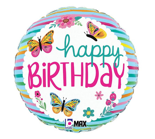 Birthday butterflies balloon
