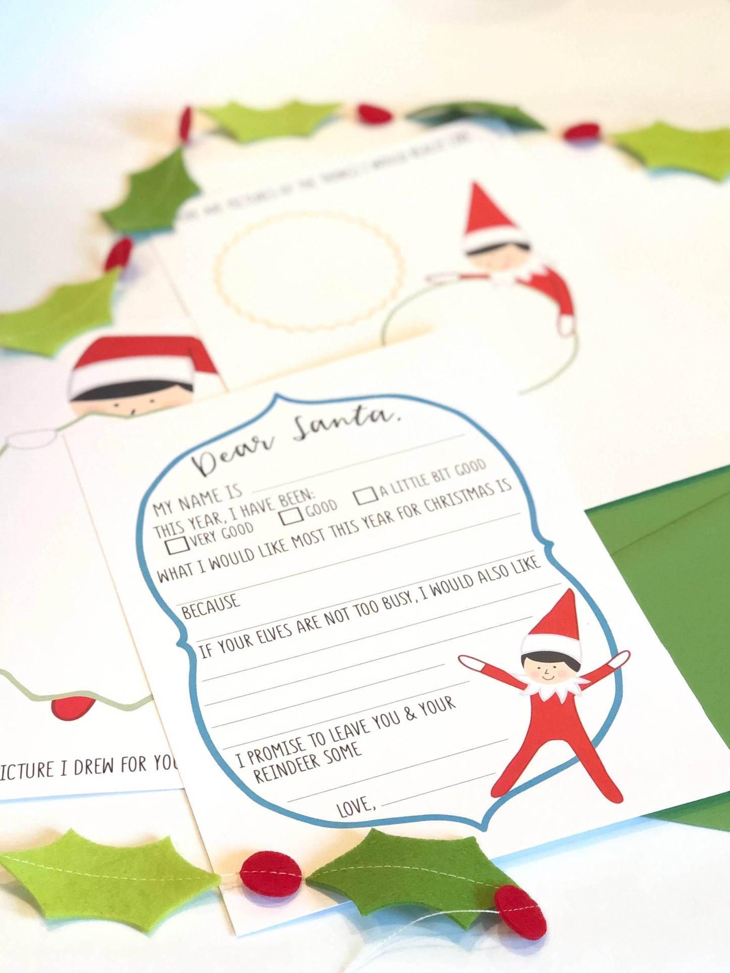 Elf on The Dear Santa Letter Set