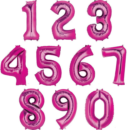 Pink 34' Number Balloon