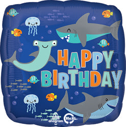 Shark Birthday 18''