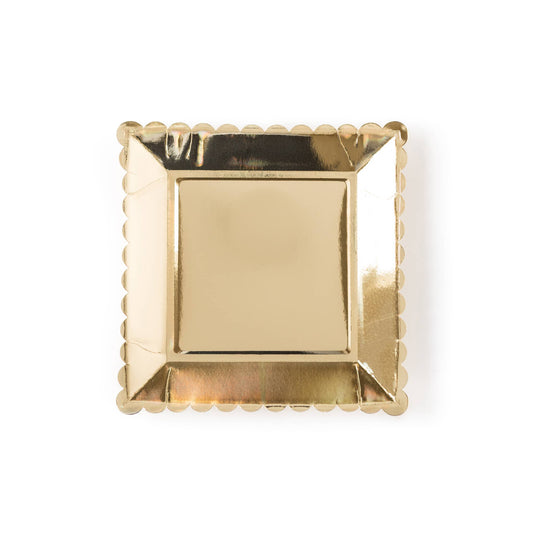Scalloped Plates 9"- Gold