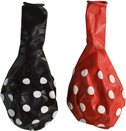 Polka Dot Red & Black Latex