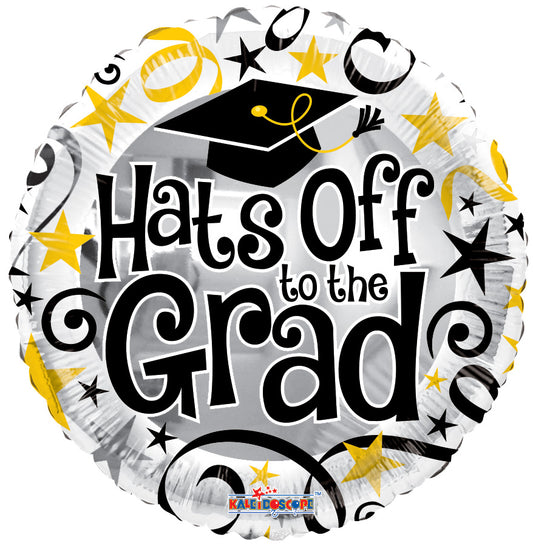 18" Hats off to you Grad Balloon*