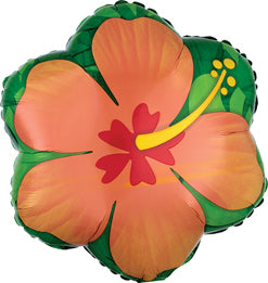 Orange Hibiscus Balloon, 17in
