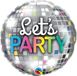 Let's Party Disco Ball Balloon