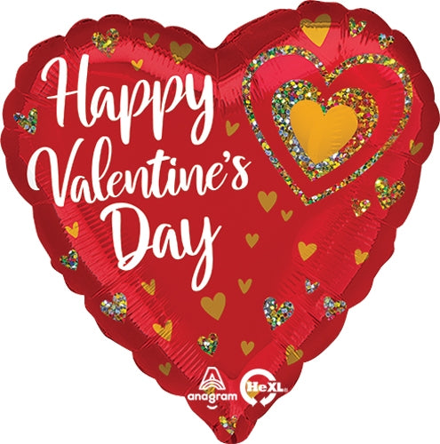 Happy Valentine's Glitter Hearts, 28 inch